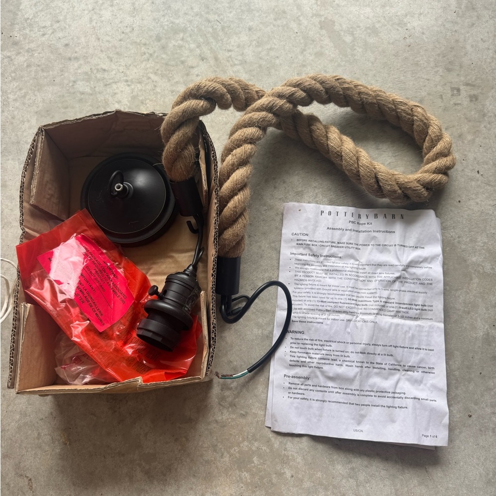 Pottery Barn Rustic Rope Ceiling kit